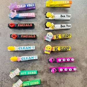 15 Mixed cheer pin backpack clip bundle - Handmade Wooden Clothes Pins perfect for pinning backpack at your next games, practice or competition . Perfect for dance & gymnastics too!