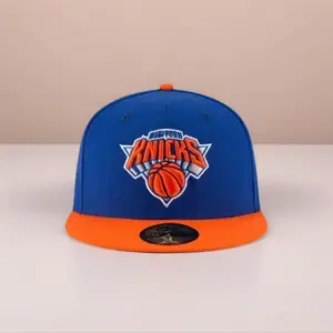 2026 New York Knicks 2T NBA TEAM-BASIC Royal-Orange Fitted Hat by New Era Unisex Streetwear Hats Collector Style Headwear for Baseball and Urban Fashion Lovers