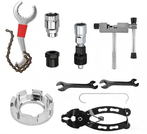 9Pcs Bicycle Repair Tool Kit, Professional 9-in-1 Bike Maintenance Set with Chain Breaker, Crank Puller & Cassette Remover for Mountain & Road Bikes