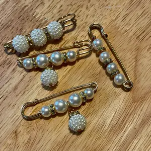 Hat Pins or Hat Chains Accessories for Your Trucker Hats with Pearl Beads Decorative Elements