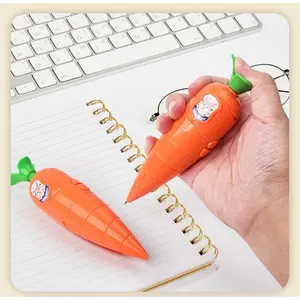2 in 1 Voice Recorder Ballpoint Pen, 60 Seconds Recording with Playback Function, Cute Carrot Shape Reusable Ball Pen, Smooth Writing Creative Gift for Kids, Students and Teachers