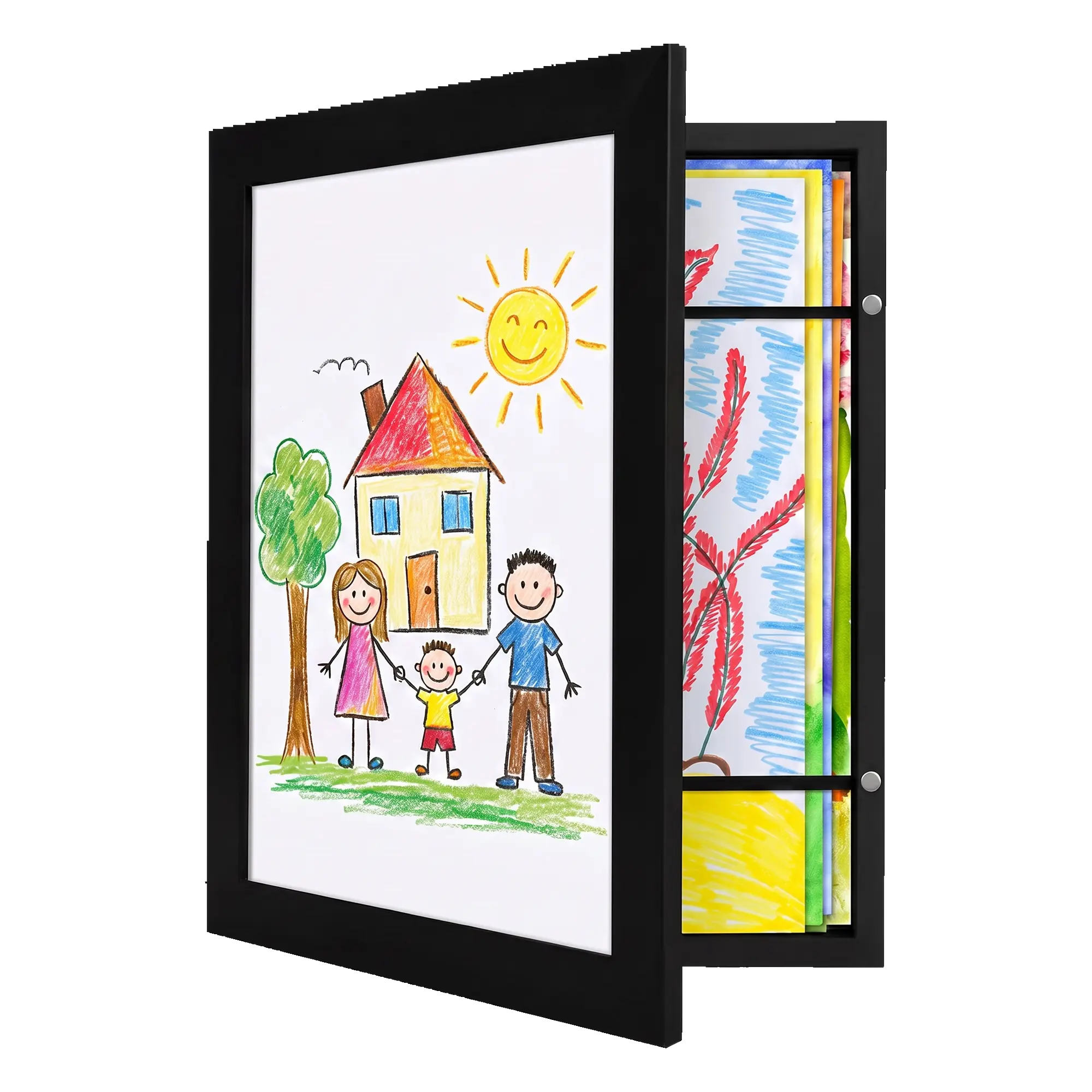 Americanflat Kids Art Frame 10x12.5 Front Loading with Mat for 8.5x11 Artwork Durable Design for Easy Display and Hanging