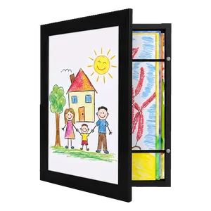 Americanflat Kids Art Frame 10x12.5 Front Loading with Mat for 8.5x11 Artwork Durable Design for Easy Display and Hanging