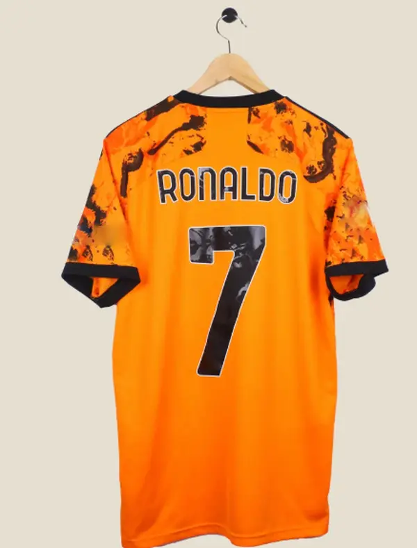 C.R #7 Orange 2020–2021 Retro Football Jersey – Short Sleeve, Full Logo, Ship 7–15 Days