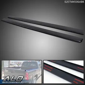 Fit For 99-2006 Silverado / Sierra 6'6" Bed Rail Caps Panel Top Protector Black