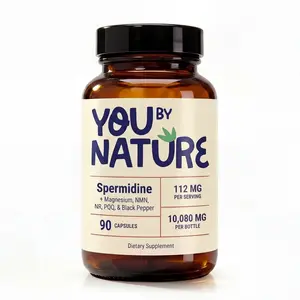 Spermidine 112 mg with Proprietary Blend, NR, NMN, PQQ, Magnesium Bisglycinate, Black Pepper - Adult Daily Supplement (90 Capsules, 90 Servings)