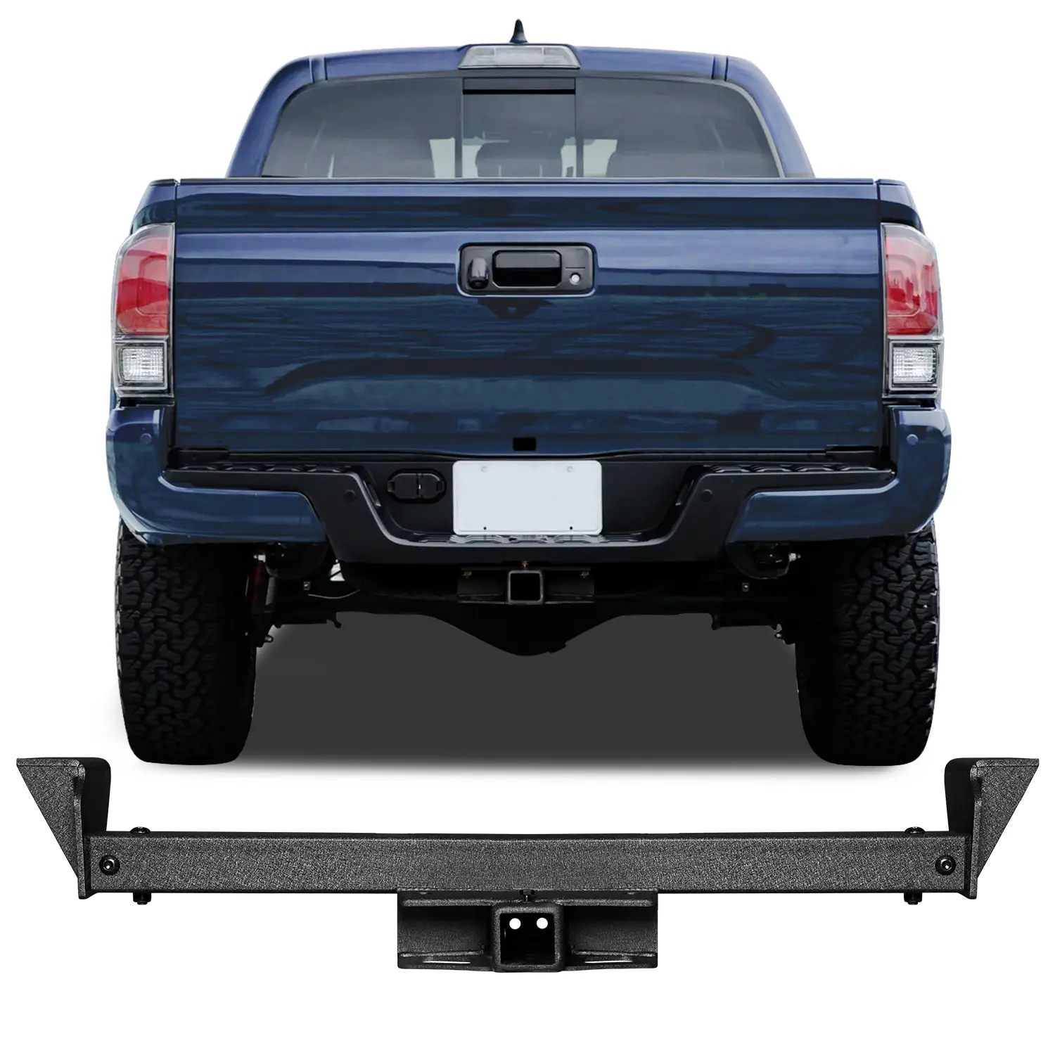 TIOYAR Class 3 Steel Trailer Hitch, Heavy-Duty 2-Inch Receiver Tow Hitch, Black Powder Coated, Compatible with Toyota Tacoma 2016-2022