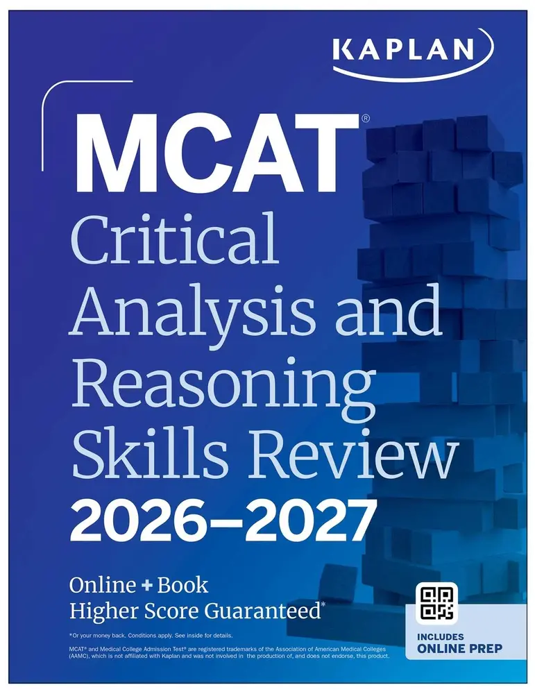 USED Book - MCAT Critical Analysis and Reasoning Skills Review 2026-2027: Online + Book by Kaplan Test Prep (Paperback) - english