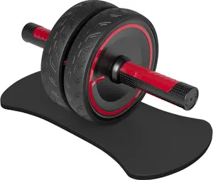 Ab Roller Wheel, Heavy Duty Workout Equipment for Home Gym, Professional Metal Handle with Rubber Surface  Exercise Wheel for Strength , Ab Wheel with  Pad