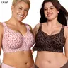 OEAK Womens Jelly Bras Full Coverage Wireless Supportive Bra Push Up Plus Size Comfort Soft No Underwire Seamless Comfortable Wireless T-Shirt Everyday Bras Wings