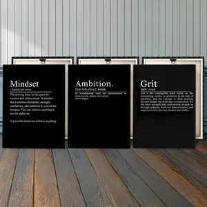 Wooden Framed Canvas Painting, 3 Counts/set Modern Art Inspirational Artistic Wall Art, Wall Decor for Home Living Room Bedroom Office