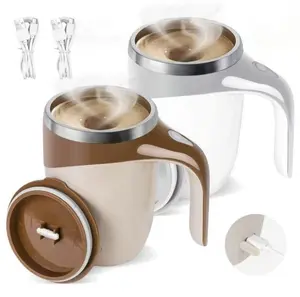 Automatic Self Stirring Coffee Mug｜ 304 Stainless Steel｜ One-Button Stirring & Heat Retention｜Perfect for Office｜Travel & Home Use Dinnerware Cup Set of 2 Pebble Design Cup & Saucer Set Large Steel Skull Tumbler with Handle Insulated Inflated gifts