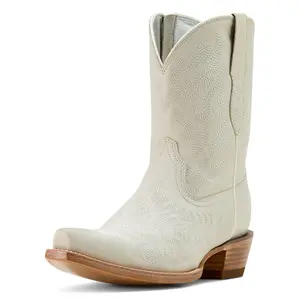 10061247 Ariat Women's Cate Western Zippered Boot - White Quartz