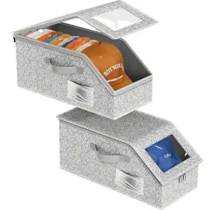 Stackable Hat Storage Boxes for Baseball Caps, Holds Up to 24 Hats, Durable Cardboard Box for Men, Classic Style, Wardrobe Organizer, Durable Plastic