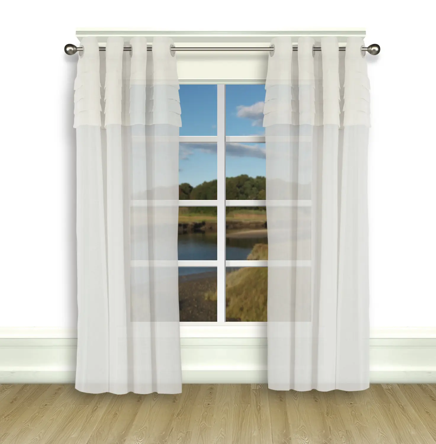 Geneva Pleated Grommet Panel