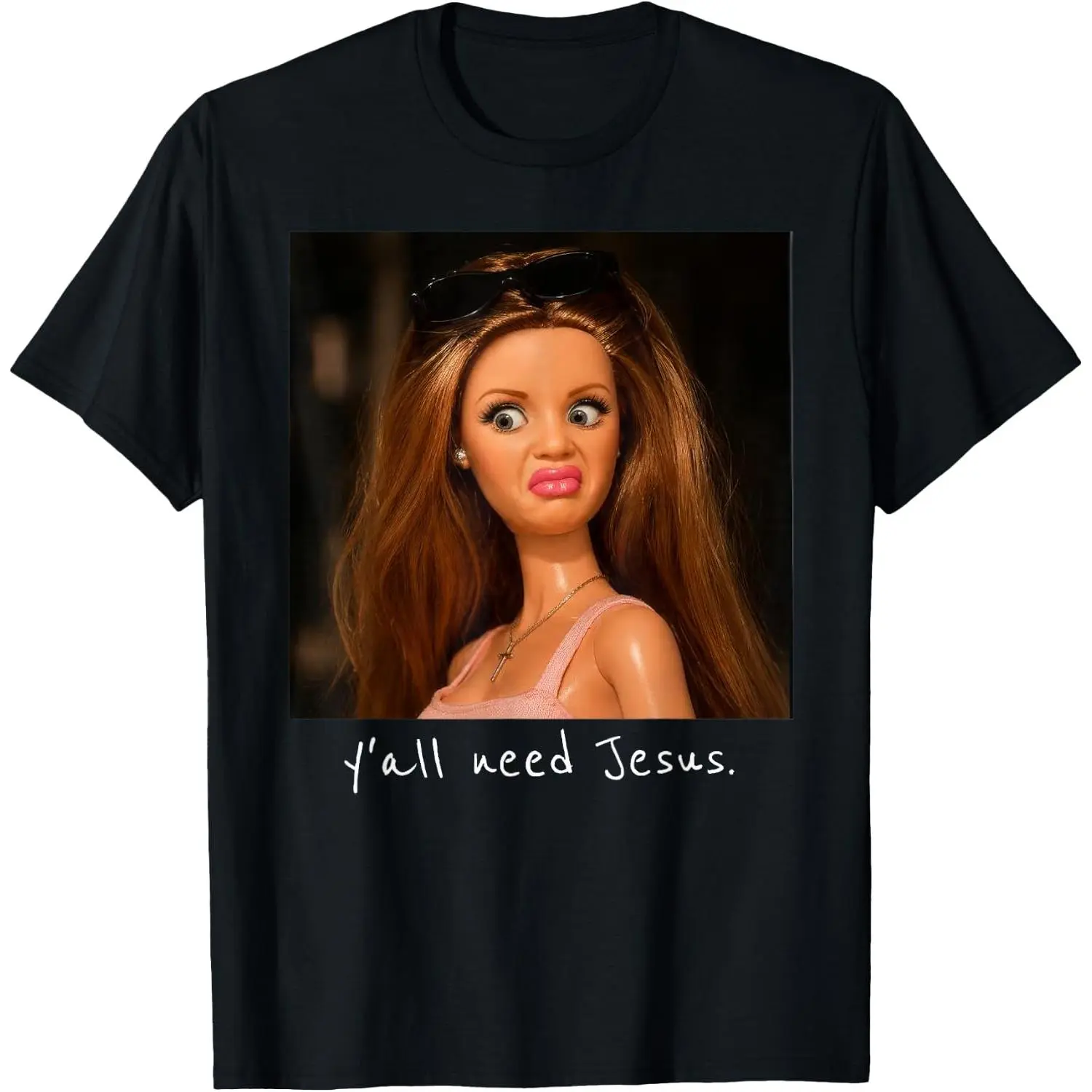 Ya'll Need Jesus Disgusted Face Christian Funny Meme T-Shirt