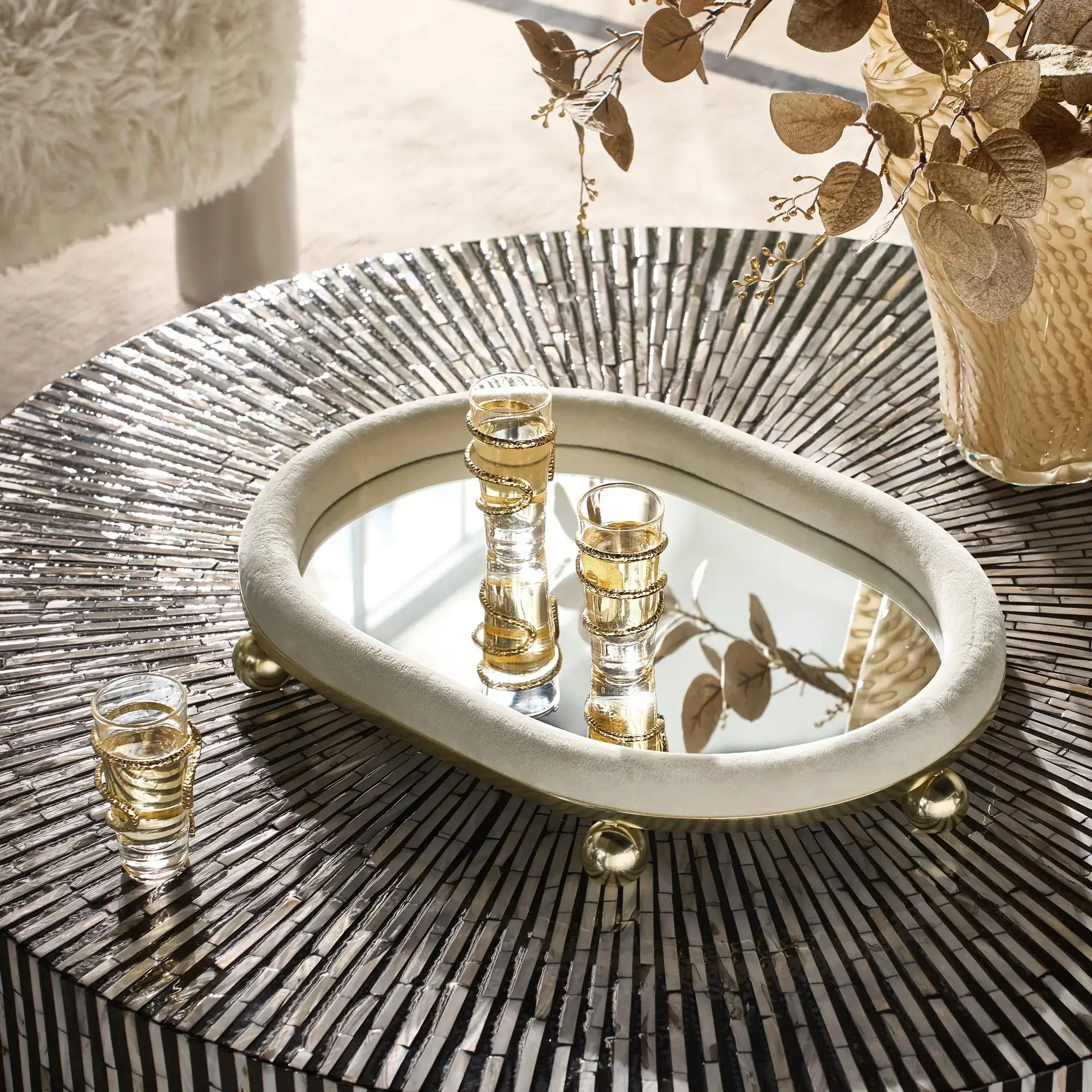 Z Gallerie Capri Vanity Mirror Tray