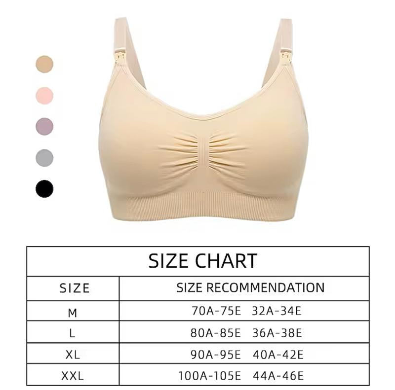 Maternity Nursing Bras Detachable Breathable Breastfeeding Plus Size Bralette with Adjustable Straps, Soft Fabric, and Seamless Fit for Pregnant Women (Shipping 7-10 business day)-State may vary