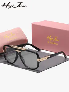 HyJex 1 Piece Unisex Premium Craftsmanship Full Frame Plano Glasses Lightweight Design Rectangular Frame Plano Glasses