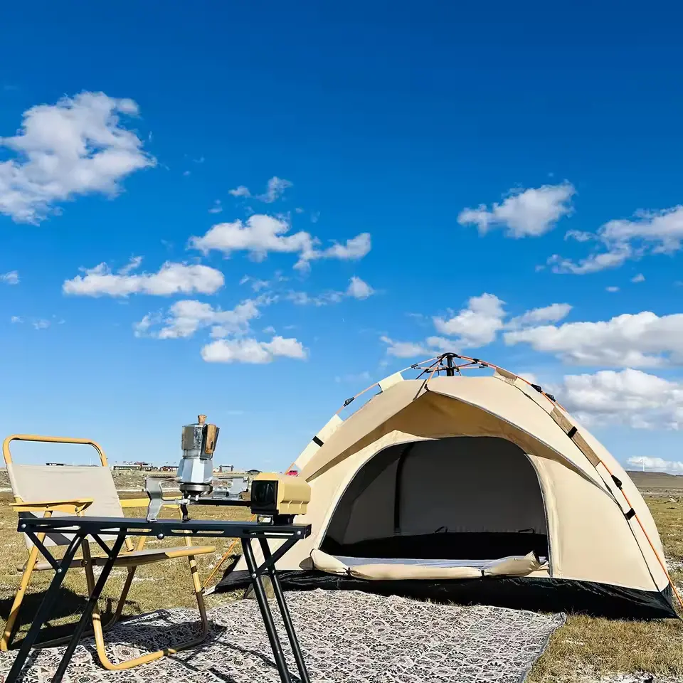 4-Person Automatic Instant Outdoor Camping Tent - Windproof, Sun-Resistant, Waterproof, Portable Fold-Out Family Camping Equipment, Holiday Gift
