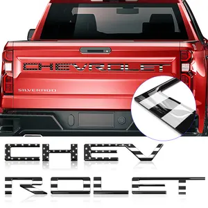 SUPER REPAIRMAN Black Flag letter pattern car sticker for Pickups ABS Weatherproof Design for CHEVROLET Tailgate  decal sticker truck accessories