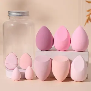 6pcs Large Makeup Sponges & 2pcs Detailed Makeup Sponges & 2pcs Makeup Finger Powder Puff For Liquid Foundation, Loose Powder, Concealer, Face Cream, Makeup Accessories