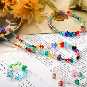 600 with box Pieces Crystal Glass Beads for Jewelry Making Suncatcher Faceted Bicone Assorted Loose Sparkly Beads for Bracelets Necklace Pendants Jewelry Making Supplies(Colorful)