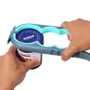 Jar Opener for Weak Hands, Seniors with Arthritis, Bottle Opener to Remove Stubborn Lids, Mutil Can Opener Gripper for Anyone with Low Strength (Blue and Grey)