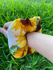 Sunflower Scrunchie Hair Tie
