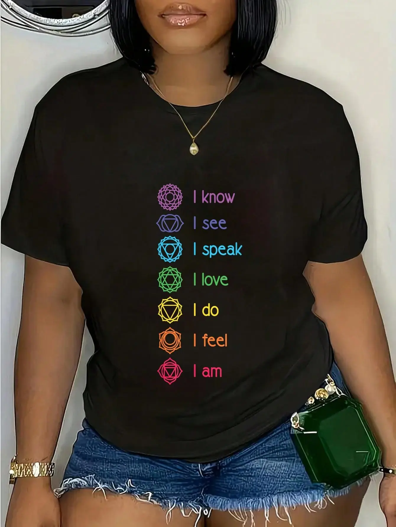 100% Cotton Chakra Alignment, Yoga, Meditation Spiritual T-Shirt 100% Cotton Chakra Alignment, Yoga, Meditation Spiritual T-Shirt
