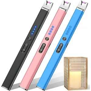 3 Pack Candle Lighter Electric USB Rechargeable Plasma Arc Bbq Kitchen Portable