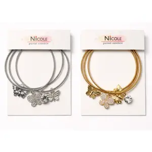 Crystal Butterfly Charm Bracelet