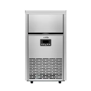 18 in. 100 lbs./24 hrs. Commercial & Residential Crescent Ice Maker with 30 lbs. of Storage Capacity in Stainless-Steel