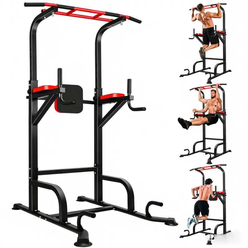 Adjustable Dual-Bar Calisthenics Bar - Steel Frame Home Gym Equipment, Height Customizable Multi-Exercise Strength Training Tool, 450lbs Load Capacity Arm Trainer for Home Fitness, Home Gym Kit