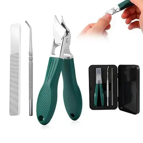 3-Counts Sets Wide Jaw Opening Anti-Splash Slanted Nail Clipper,of Eagle Beak Beveled Nails Clippers,Oblique Ingrown Toenails Clipper,for Thick Nails and Ingrown Care.
