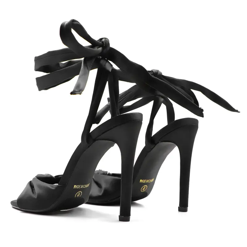 Women's Fashionable Stiletto High Heels Open Toe Bow Slingback Pumps Strappy Sandals Cute Elegant Trendy All Match Party Banquet Dress Footwear sexy party shoe sandals women sandalias de mujeres