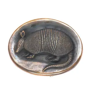 Vintage Retired James Avery Bronze Armadillo Belt buckle/box