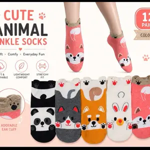 Cute Kitty Socks 12 Pairs (One Dozen)