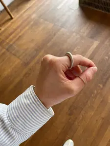 Solid Silver Crescent Ring - High Polish