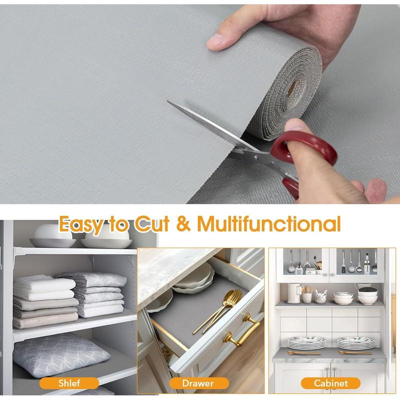 Shelf and Drawer Liner Cabinets Non-Adhesive, Strong Non-Thickened Cabinet Liners Shelves, Waterproof Mats Dresser Cupboard, Pure Gray, 12 in x 20 Feet sponge home  scents home  scent diffuser  blend home bundle luxury  spray palmolive  power