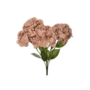 21.5" Silk Hydrangea Bush Light Brown