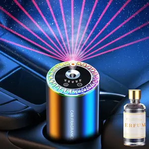 Car Air Freshener Diffuser,Smart Aromatherapy Essential Oil Diffuser with Starry Sky Projection,Mini Portable Suitable for Car, Home and Office