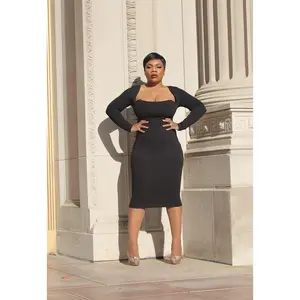 You See Me | Square Neck Wiggle Dress