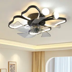 Modern Butterfly Ceiling Fan with Light,Remote Control,Timer,Flush Mount Ceiling Fan Light Quiet Blades for Bedroom Living Room Dimmable LED
