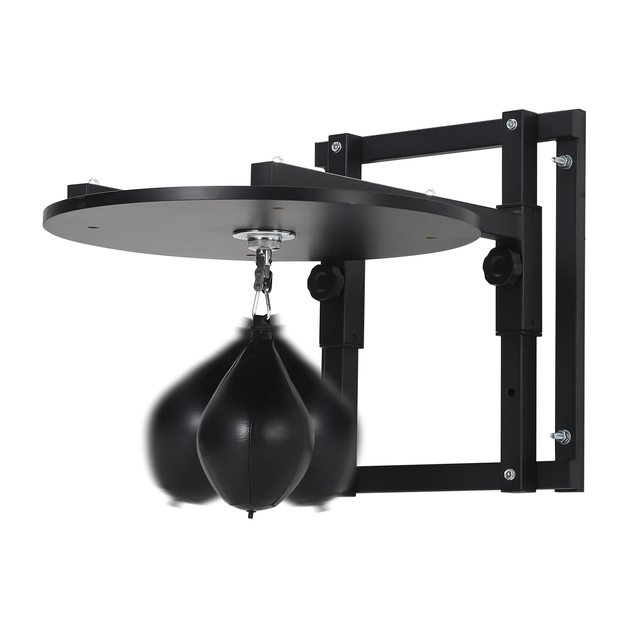 24" Speed Bag Platform Wall Mount – 360° Swivel Boxing Punching Bag Kit for Home Gym, Adjustable Heavy Duty Reaction Training with Speed Bag & Air Pump