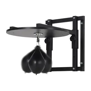 24" Speed Bag Platform Wall Mount – 360° Swivel Boxing Punching Bag Kit for Home Gym, Adjustable Heavy Duty Reaction Training with Speed Bag & Air Pump