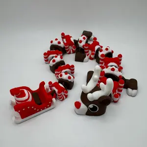 3D Printed Reindeer Dragon – Candy Cane Holiday Dragon