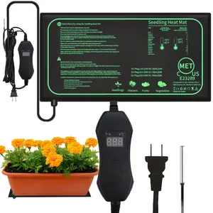 Adjustable Temperature Plant Heating Pad, 10x20.75 Inches, 50w Hydroponic Seedling Heat Mat, Ideal for Germination & Indoor Gardening