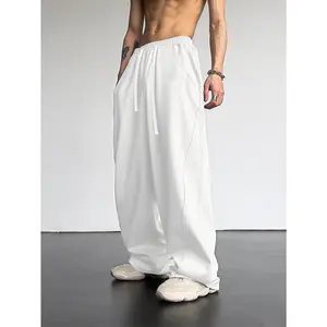 Minimalist White Wide-Leg Sweatpants | Clean Aesthetic Streetwear Bottoms Minimalist White Wide-Leg Sweatpants | Clean Aesthetic Streetwear Bottoms