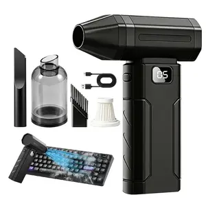 Powerful Cordless Air Blower, Turbo Jet Fan with Strong Airflow, Electric Handheld Air Duster for PC Keyboard Cleaning, Car, Home Electronics Dust Removal, BBQ Outdoor, Snow Removal, Rechargeable,